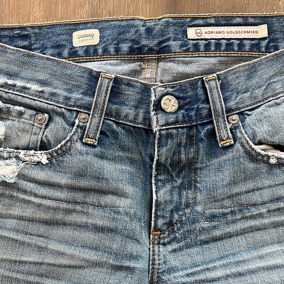 AG jeans size 27 Tomboy boyfriend fit distressed jean - Picture 2 of 5